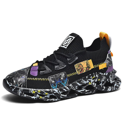 Detailansicht des Unisex Sneakers mit Print auf dem Obermaterial