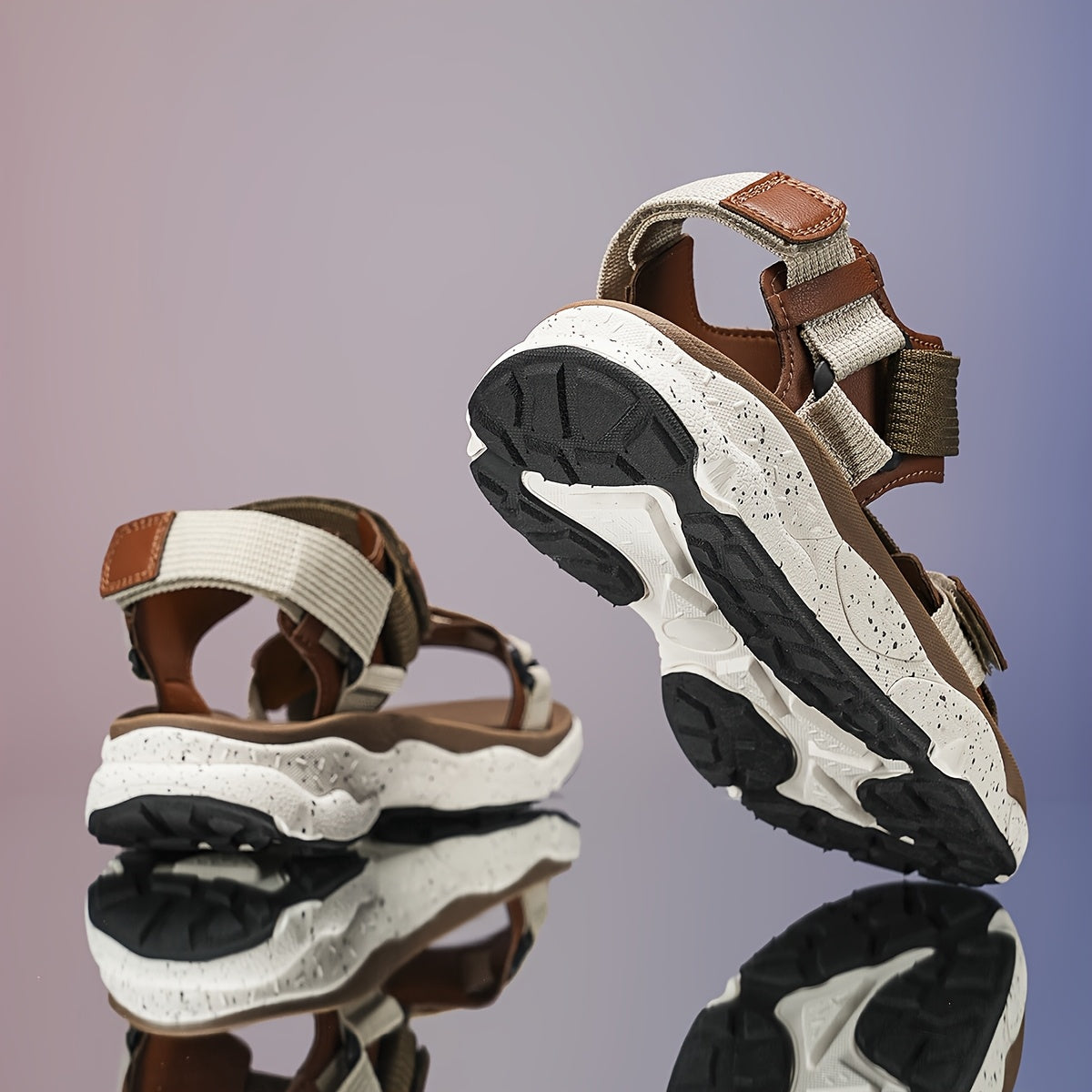Damen Sport Sandalen mit verstellbaren Riemen von oben