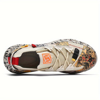 Unisex Sneaker mit Print und Blade-Sohle aus Rückansicht