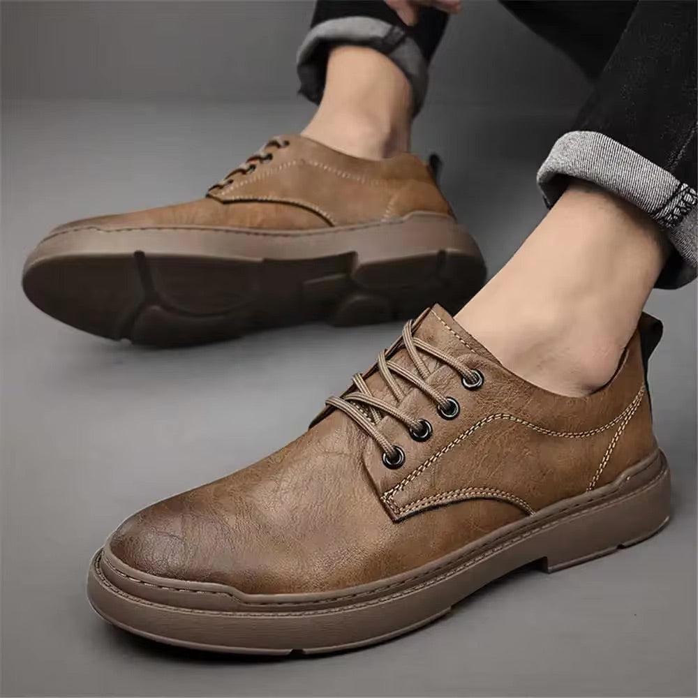 Tom Hollinger™ - Classic Brown Leather Casual Shoes