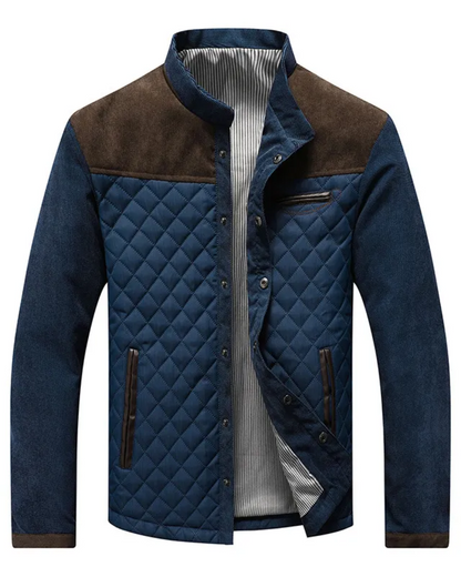 Herren-Steppjacke mit leichtem Hybrid-Design in Rückenansicht