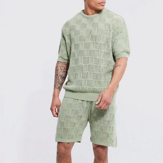 Herren Zweiteiler Set im Relaxed Fit im lässigen Streetwear-Stil
