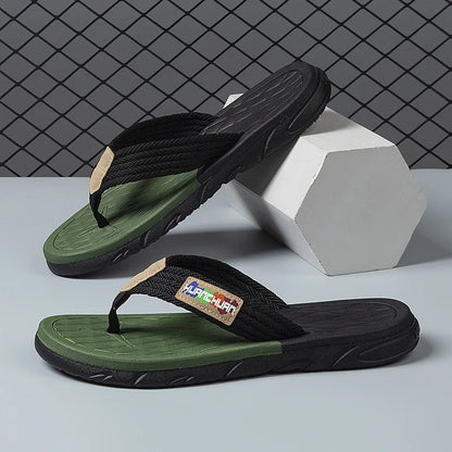 Herren Geflochtene Riemen Outdoor Flip-Flops Rutschfeste EVA-Sohle