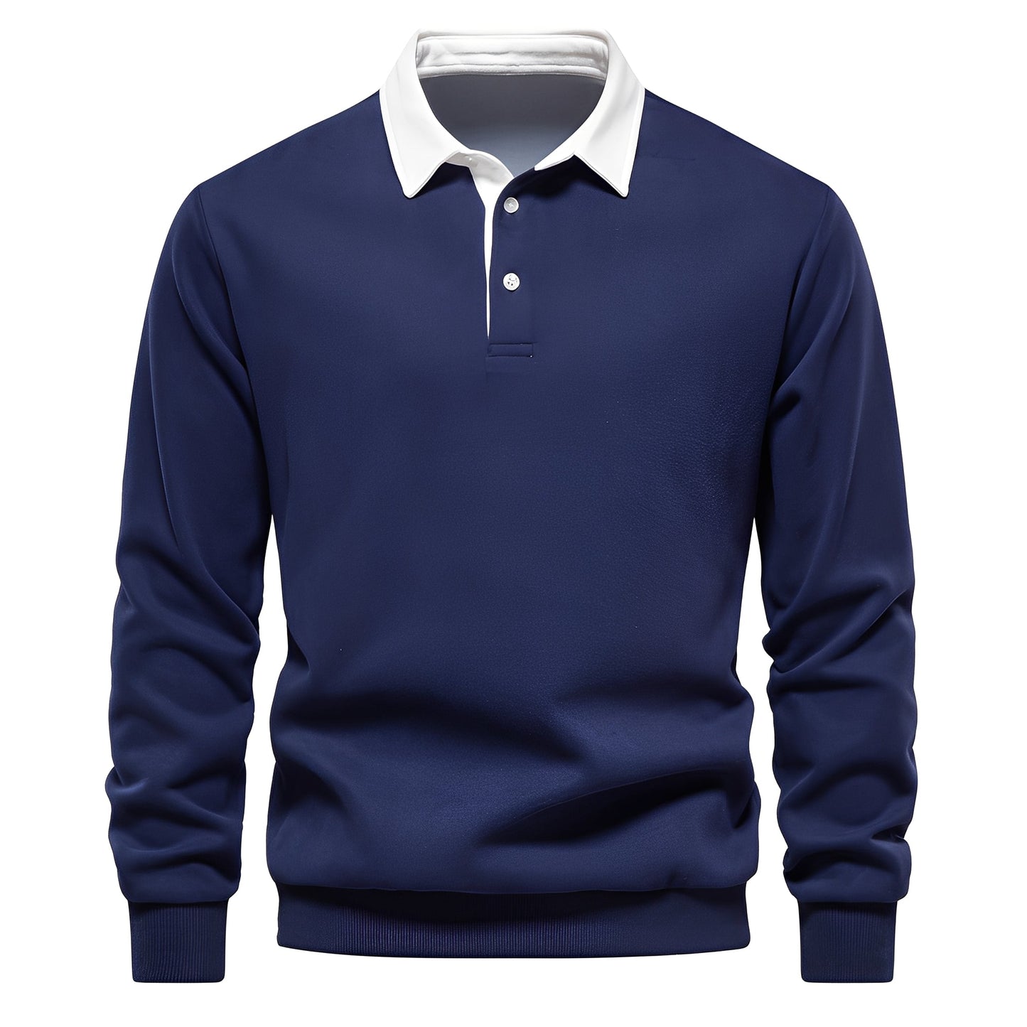 Herren Langarm-Poloshirt aus weichem, atmungsaktivem Stoff