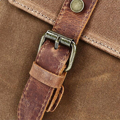 Tom Hollinger |  Wasserdichter Canvas Rucksack mit Rollverschluss im Vintage-Stil
