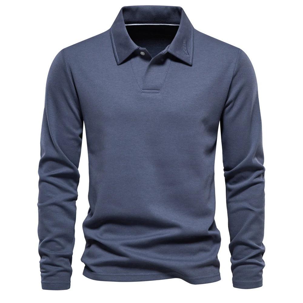 Tom Hollinger | Elegantes Langarm-Poloshirt