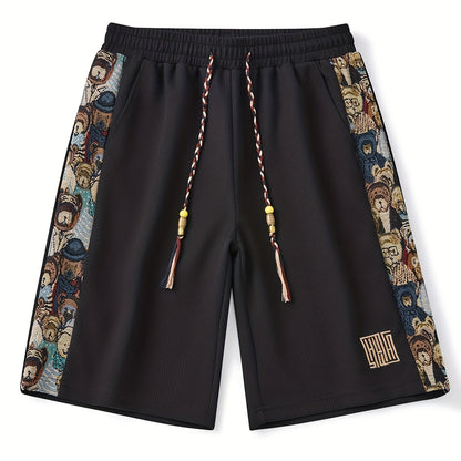 Unisex Relaxed Fit Shorts Mit Bestickten Seitenpanelen