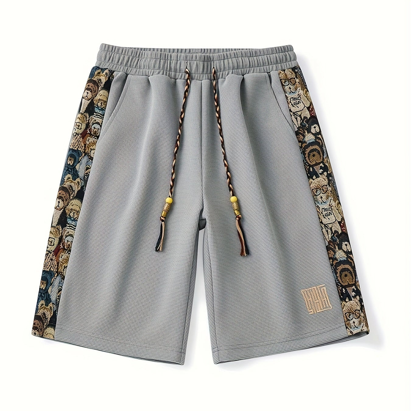 Unisex Relaxed Fit Shorts Mit Bestickten Seitenpanelen