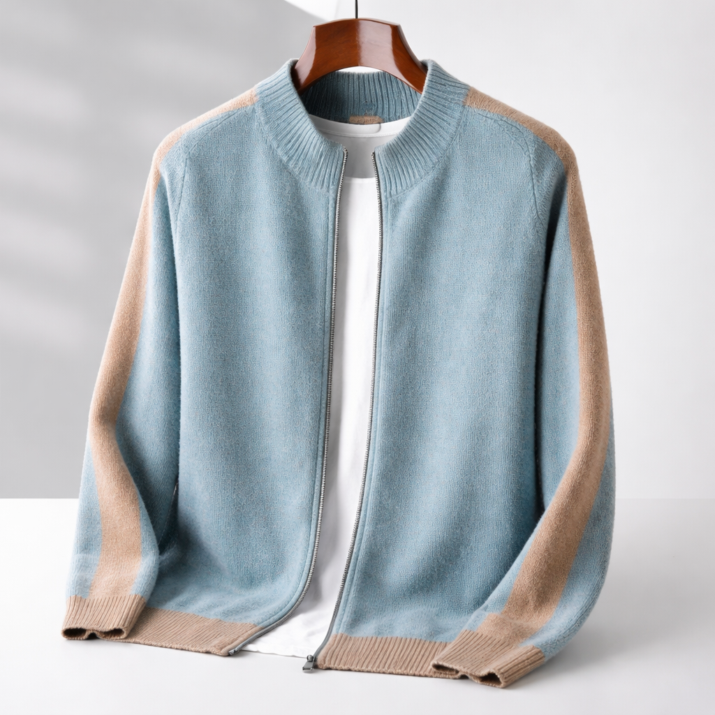 Herrenjacke aus Merinowollmix für stilvolle Übergangstage
