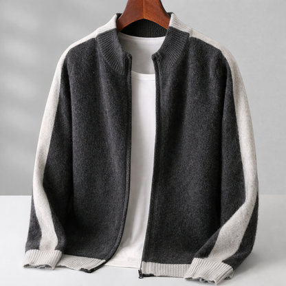 Rückansicht der Herrenjacke aus Merinowollmix