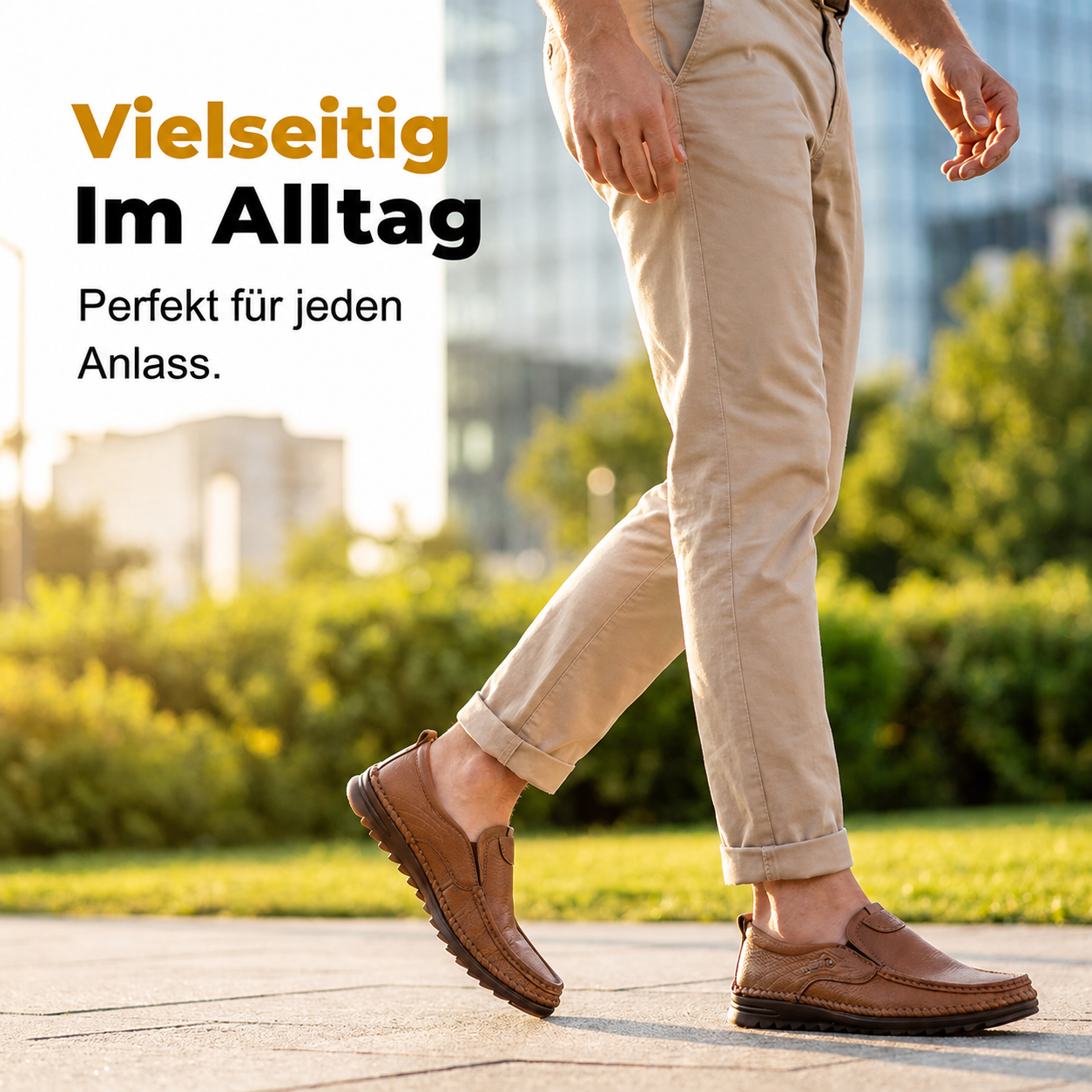 Bequemer Herren-Slip-on-Loafer mit sauberer Nahtführung