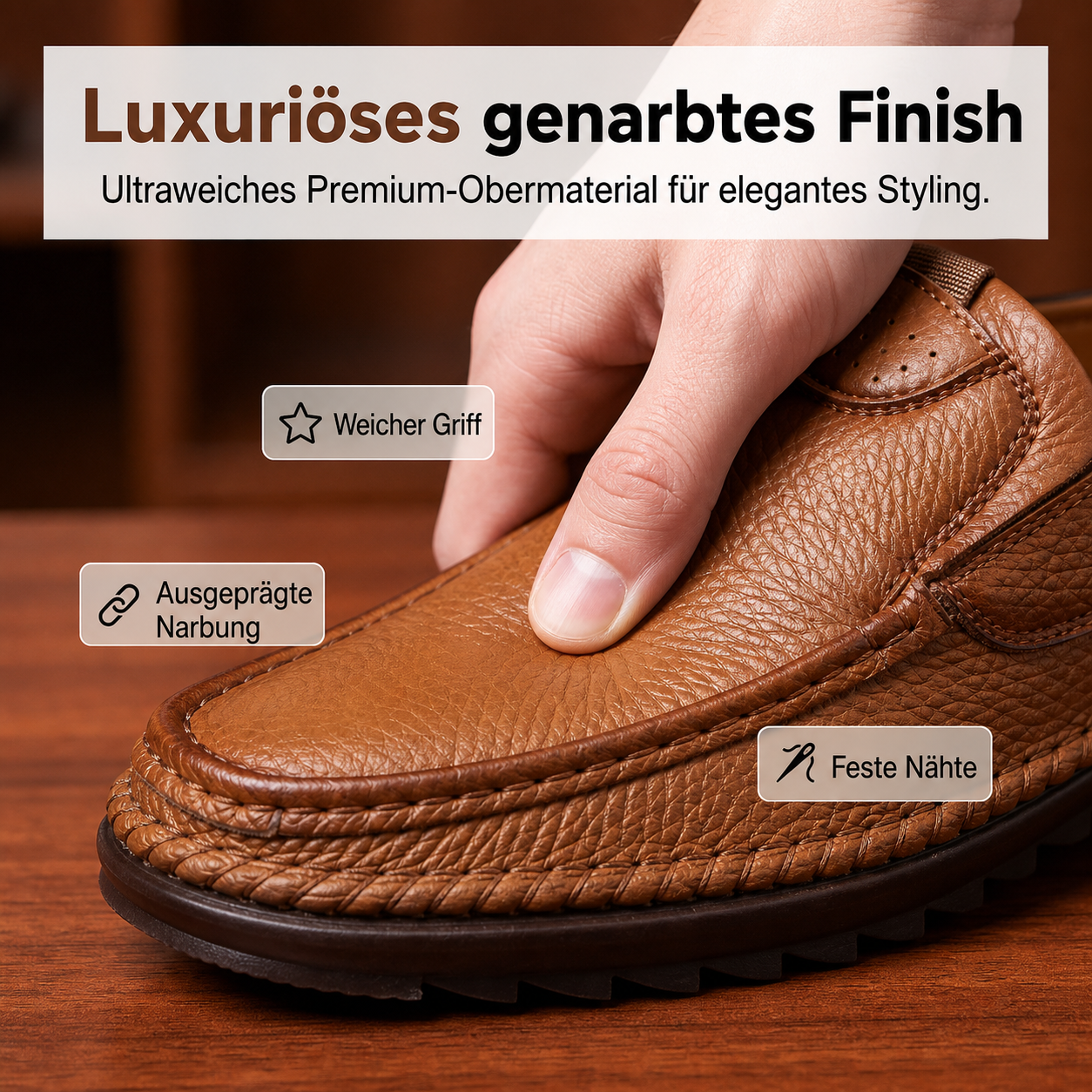 Klassische Herren-Loafer als Alltagsschuh und Büroschuh
