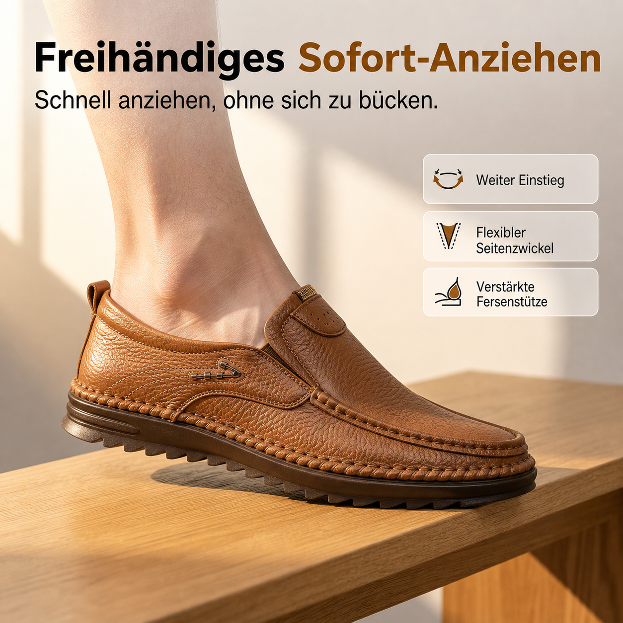 Herren-Loafer im smart-casual Stil, Ansicht von oben