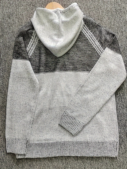 retro knit hoodie