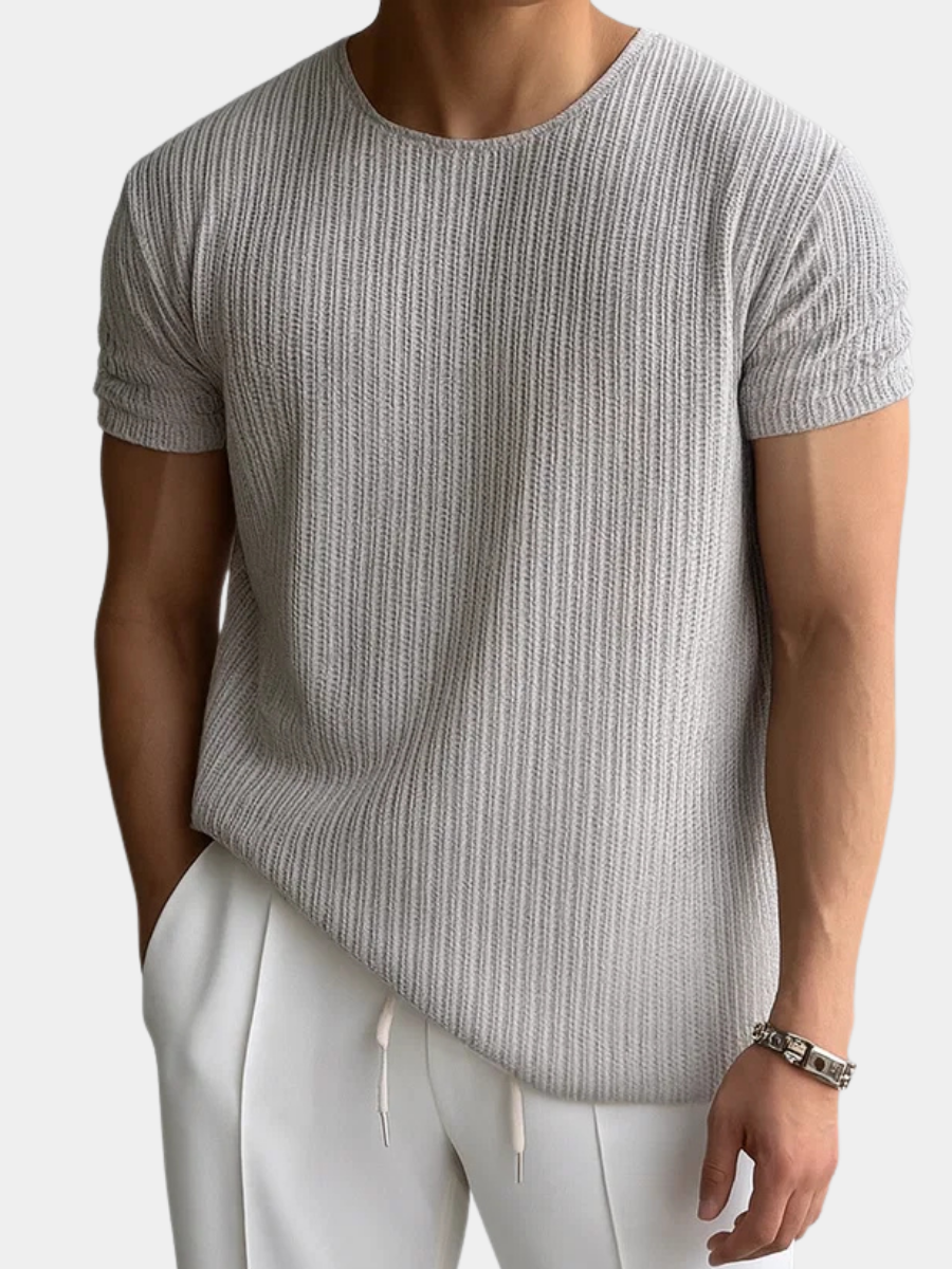 Tom Hollinger | Rippenstrick Rundhals Freizeit-T-Shirt