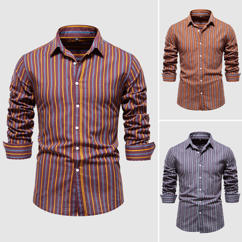 Tom Hollinger | Striped long-sleeved leisure shirt for men