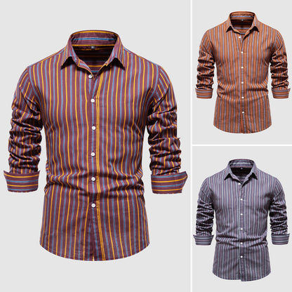 Tom Hollinger | Striped long-sleeved leisure shirt for men