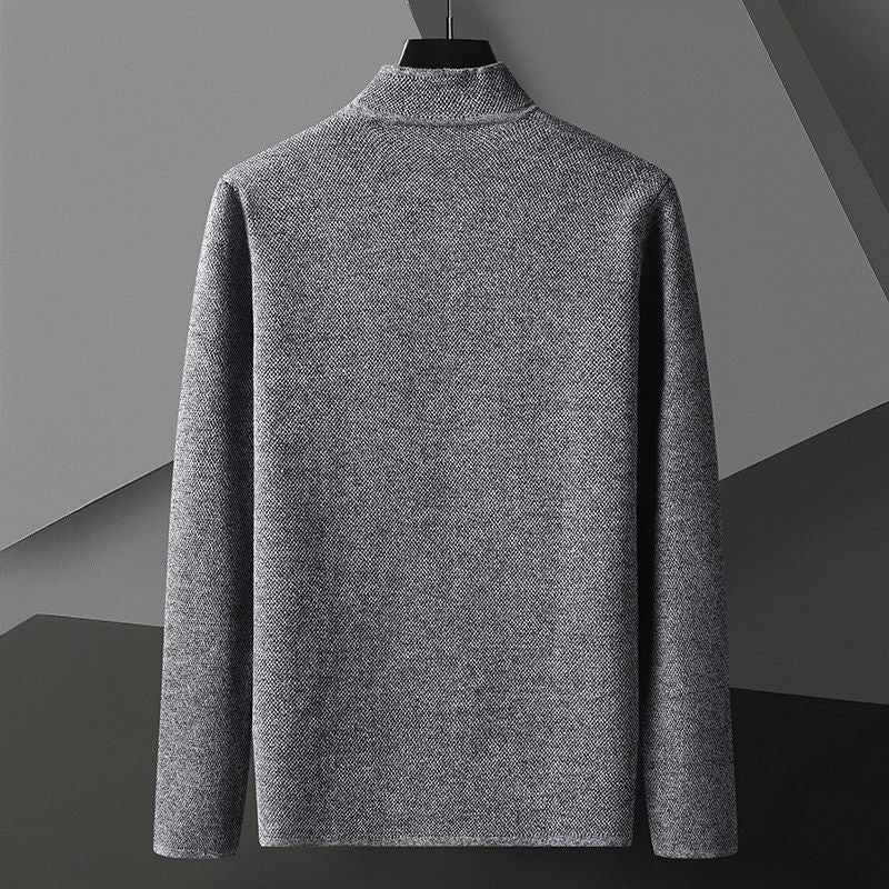 Tom Hollinger | Herren Strickcardigan mit Stehkragen und aufgesetzten Taschen
