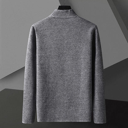 Tom Hollinger | Herren Strickcardigan mit Stehkragen und aufgesetzten Taschen