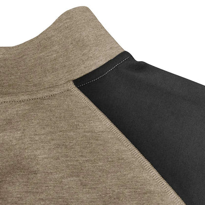 Herren Pullover mit Viertelreißverschluss und Farbblock-Stretch