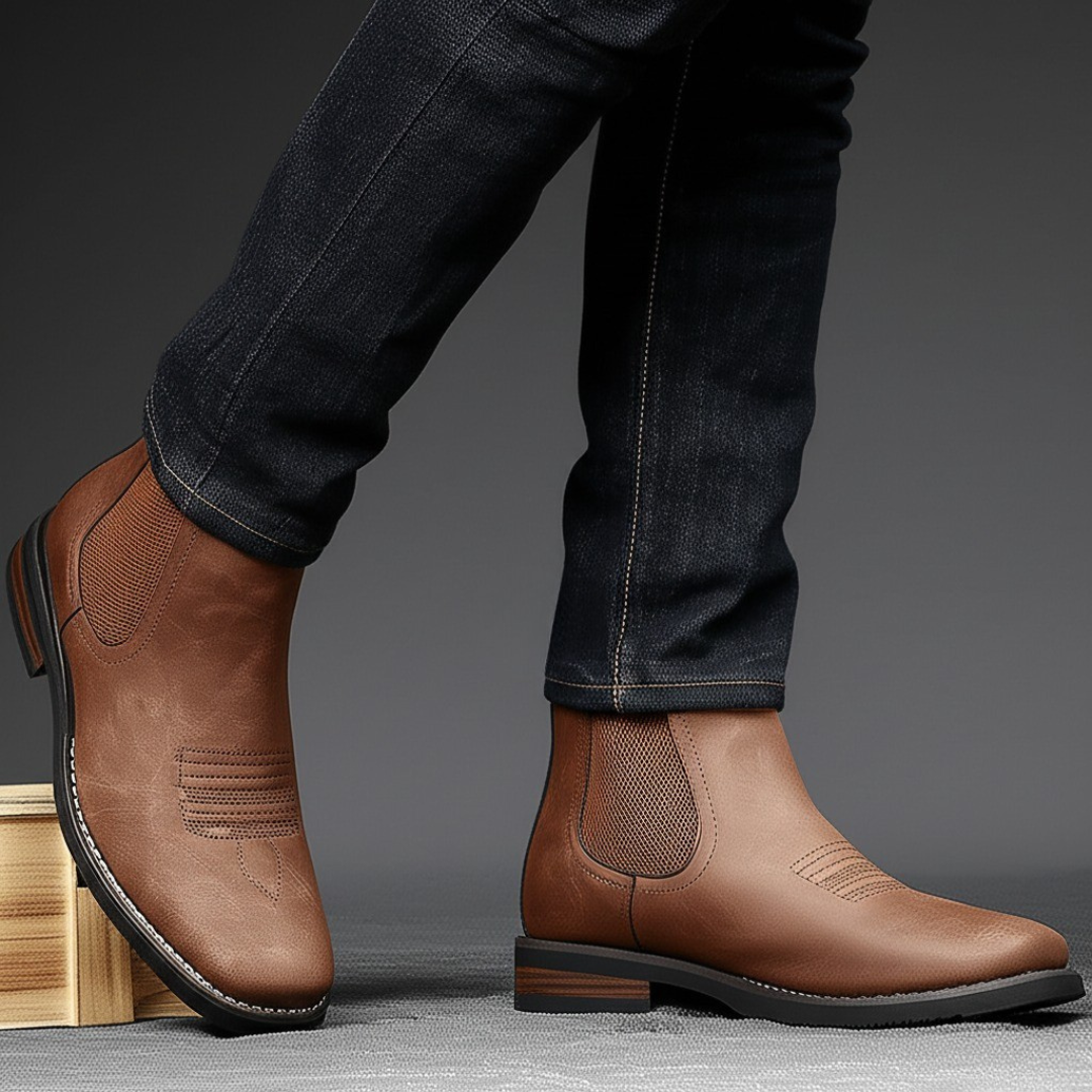 Herren Chelsea Boots mit rund zulaufender Schuhspitze