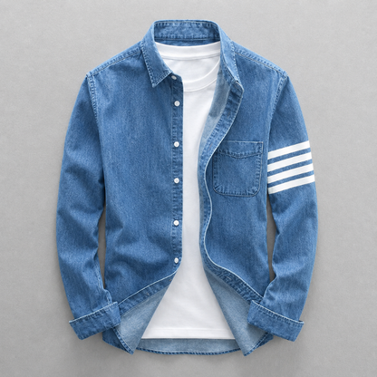 Tom Hollinger |  Herren Jeanshemd Aus Leichtem Denim Mit Schmaler Passform