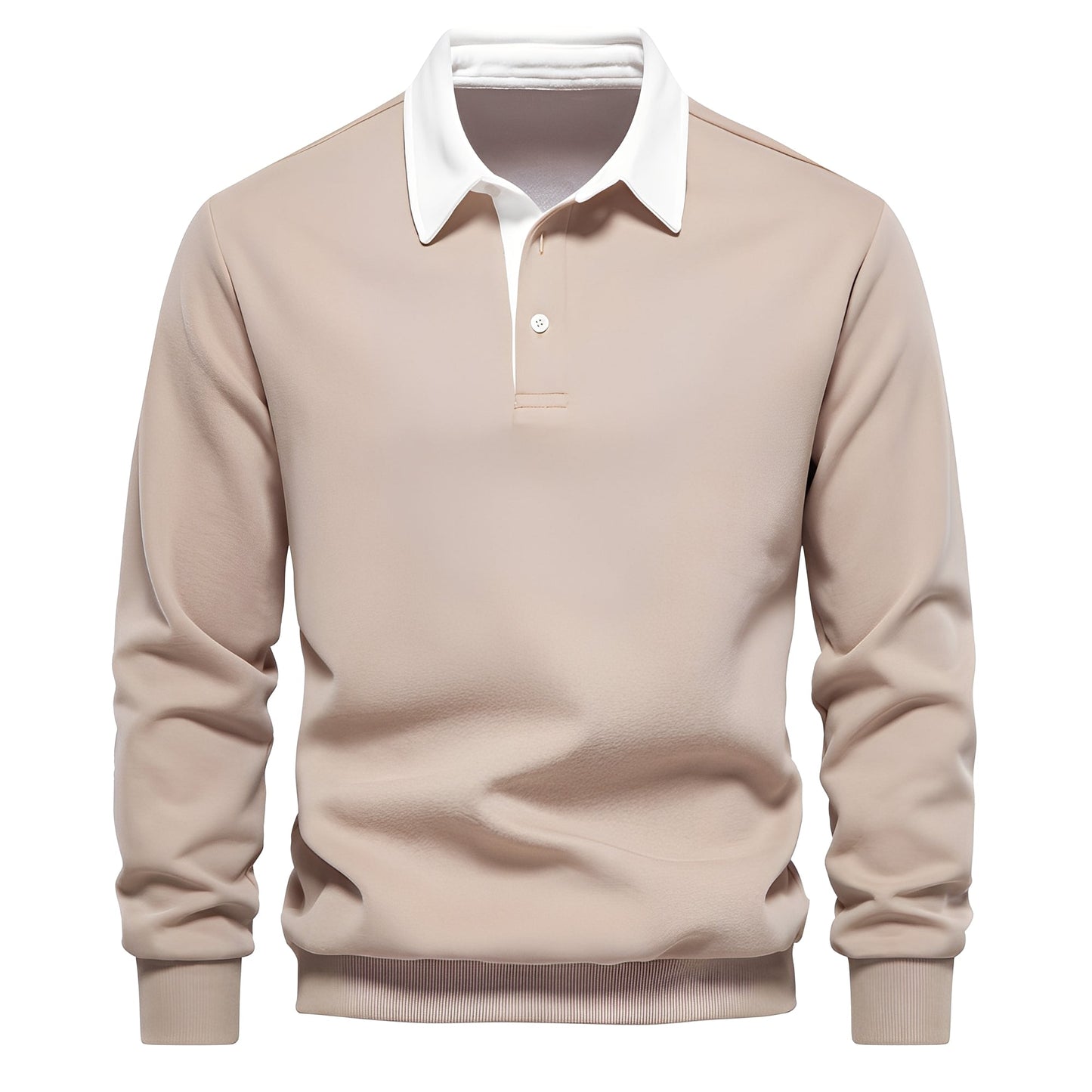 Herren Langarm-Poloshirt aus weichem, atmungsaktivem Stoff