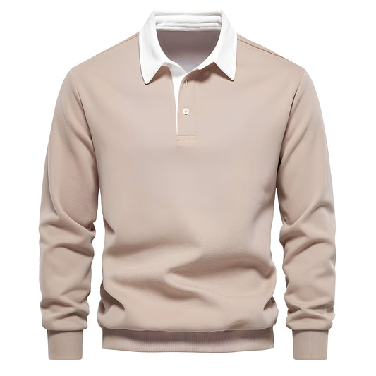 Tom Hollinger | Herren Langarm-Poloshirt aus weichem, atmungsaktivem Stoff