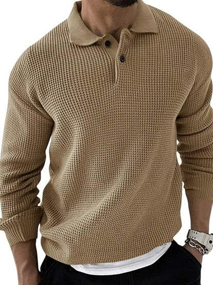 Tom Hollinger | Herren Urban Schlanker Schnitt Strickpullover mit Reverskragen