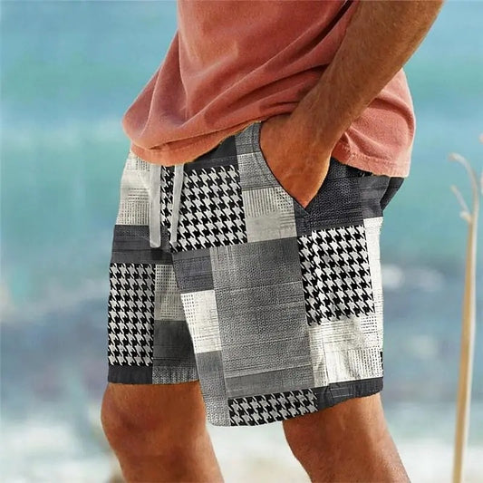 Tom Hollinger | Patchwork-Shorts mit Hahnentrittmuster