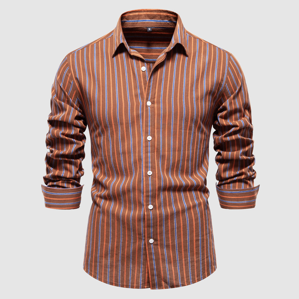 Tom Hollinger | Striped long-sleeved leisure shirt for men