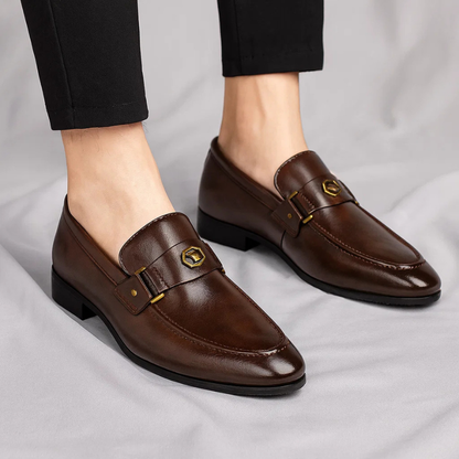 Herren Leder Slipper Loafer Schwarz Braun Navy