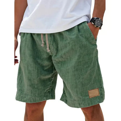Herren Leinen Freizeit Sweatpants Shorts