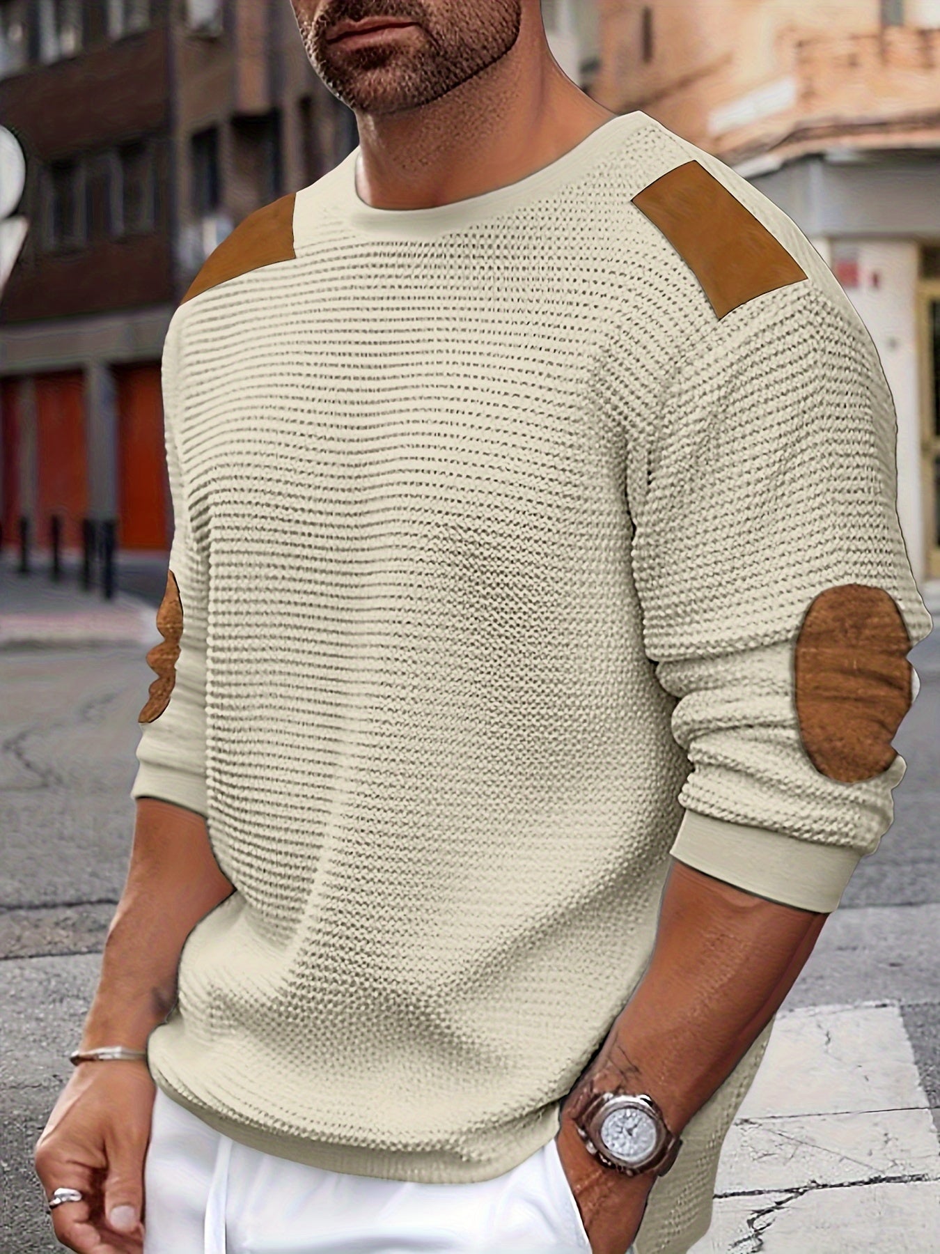 Classic elbow-length knitted sweater