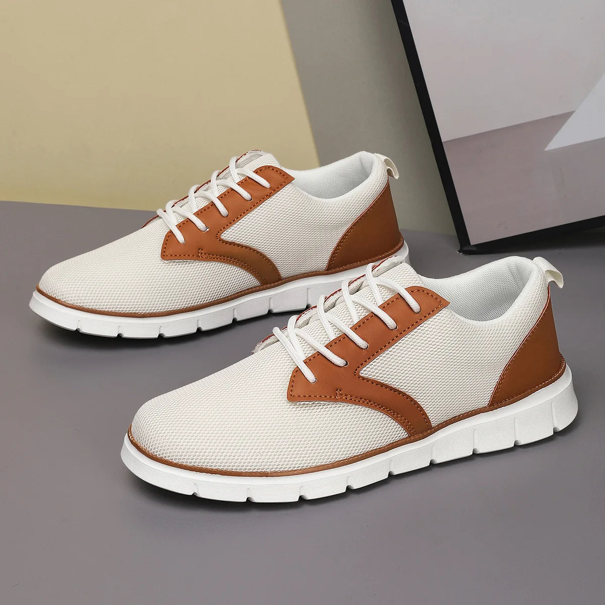 Herren Canvas Leder Sneaker