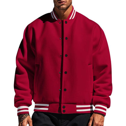 Tom Hollinger | Classic baseball jacket with buttons and stand-up collar