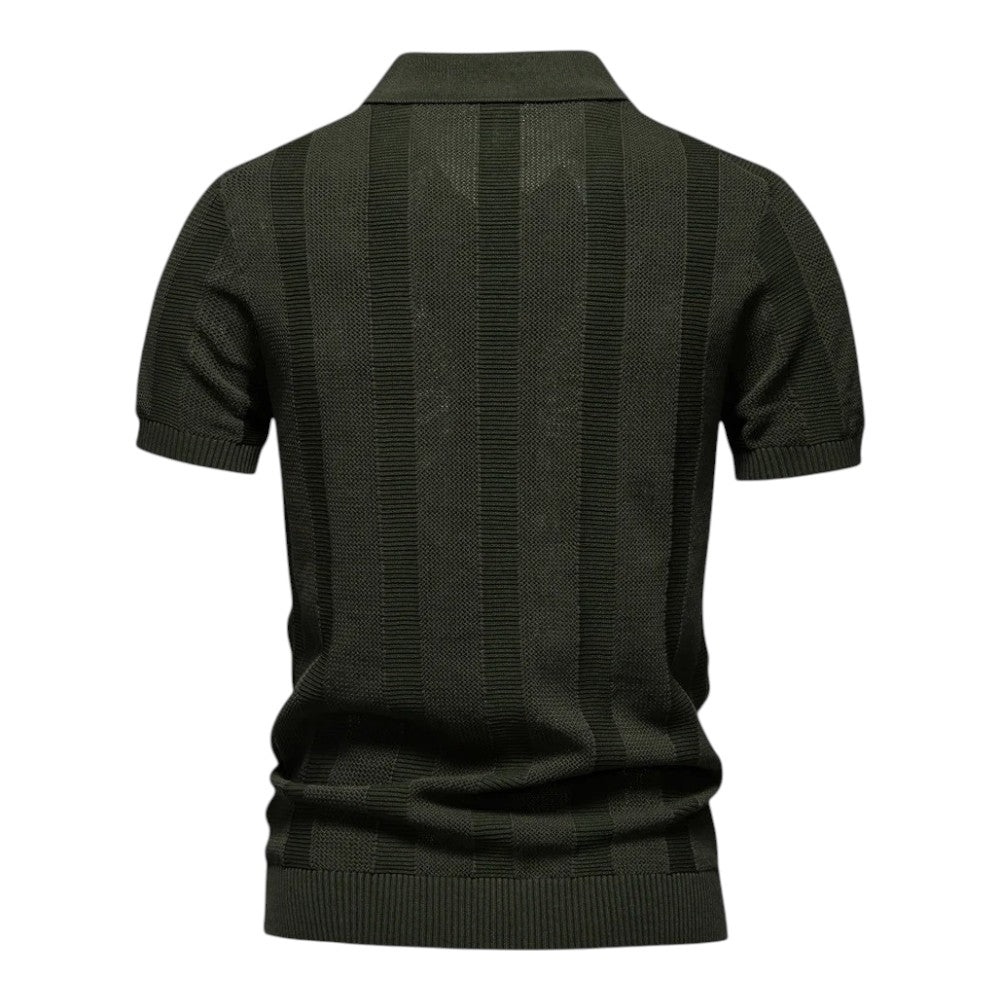 Tom Hollinger | Herren Poloshirt aus offenem Maschenstrick