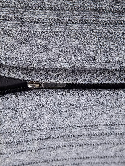 Herren-Strickjacke mit Stehkragen für vielseitige Outfits