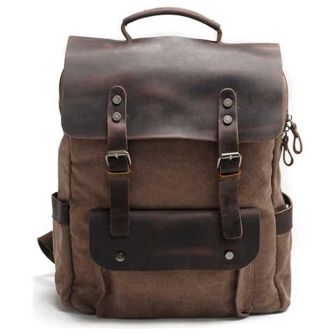Tom Hollinger |  Vintage Canvas- und Leder-Rucksack für Herren