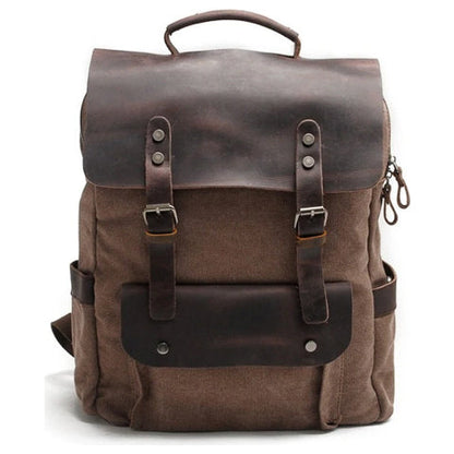 Tom Hollinger |  Vintage Canvas- und Leder-Rucksack für Herren