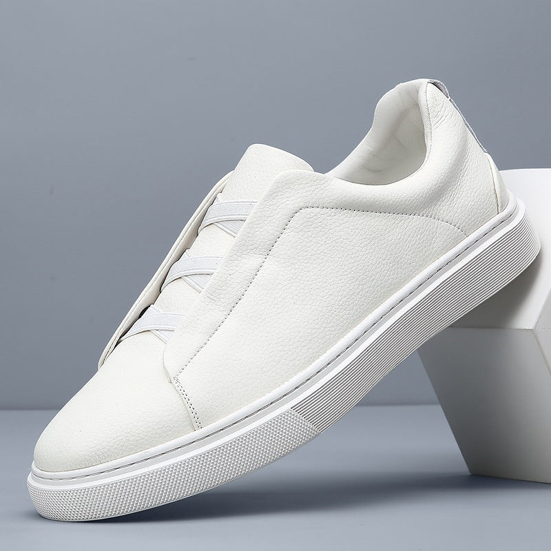 Ledersneaker Mit Stretchschnürung