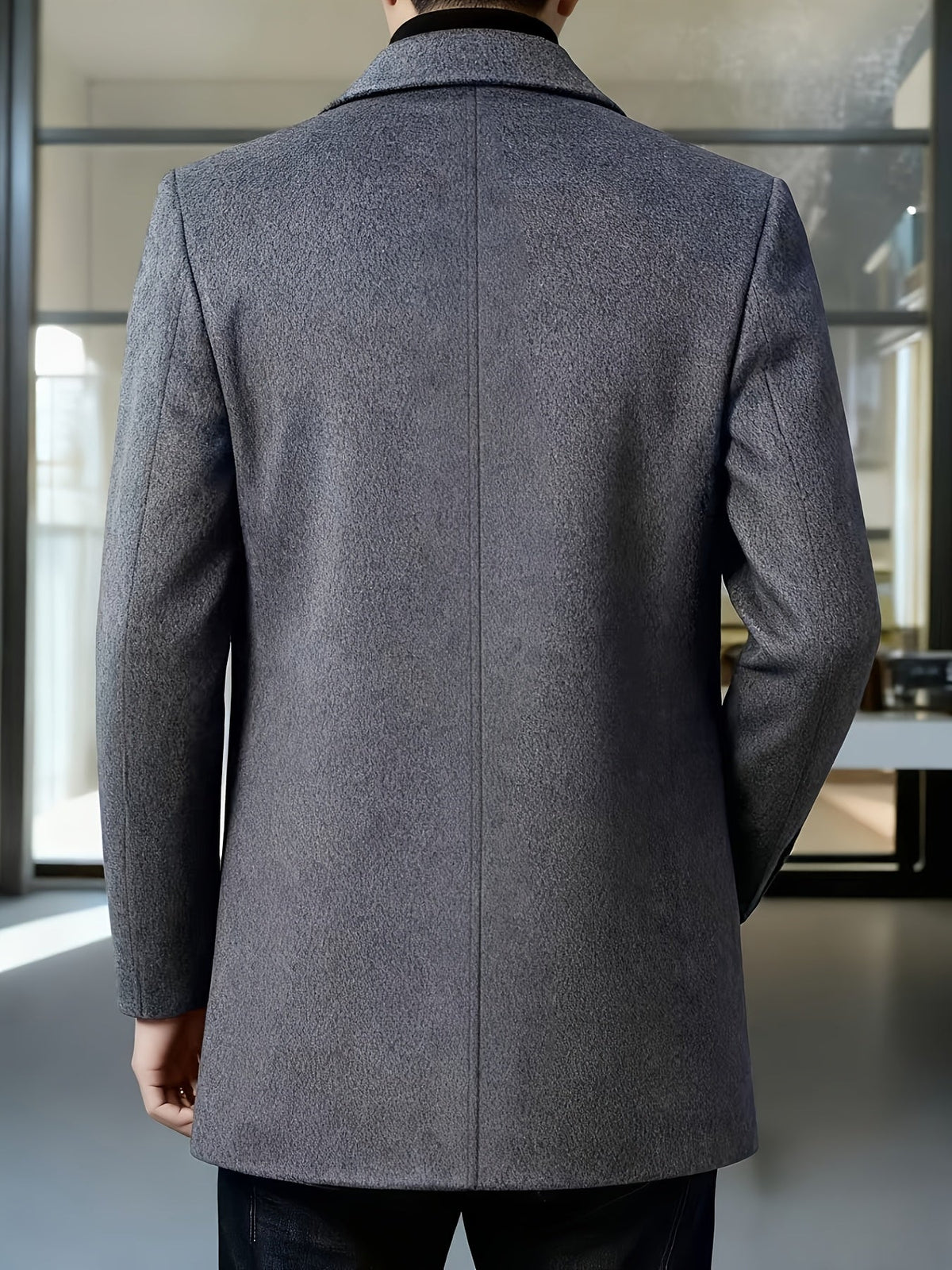 Eleganter Herrenmantel in voller Länge für Büro und Alltag