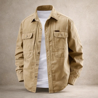 Herren Overshirt Aus Baumwolle Mit Langarm