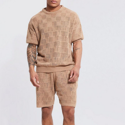Herren Zweiteiler Set Mit Relaxed Fit Streetwear