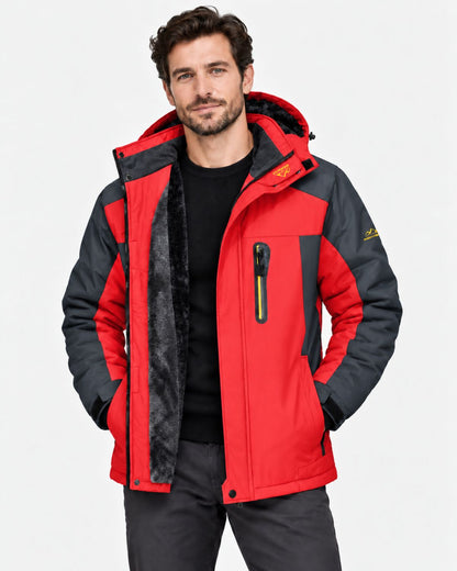 Herren Winterjacke Mit Kapuze Lockere Passform