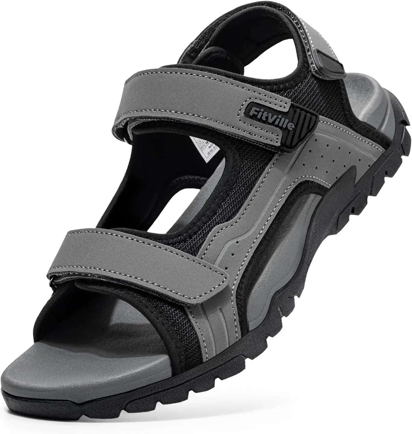 Herren breit geschnittene Zehenbox sportliche Walking-Sandalen