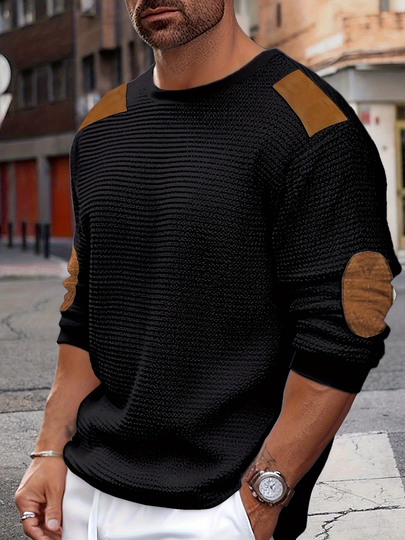 Classic elbow-length knitted sweater