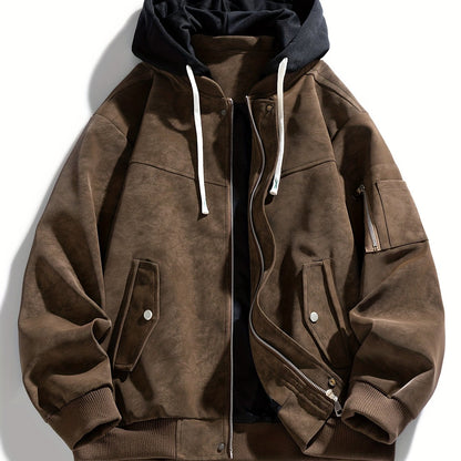 Sporty Hooded Jacket With Zipper