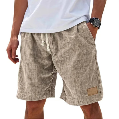 Herren Leinen Freizeit Sweatpants Shorts