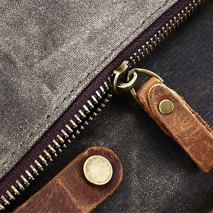Tom Hollinger |  Wasserdichter Canvas Rucksack mit Rollverschluss im Vintage-Stil